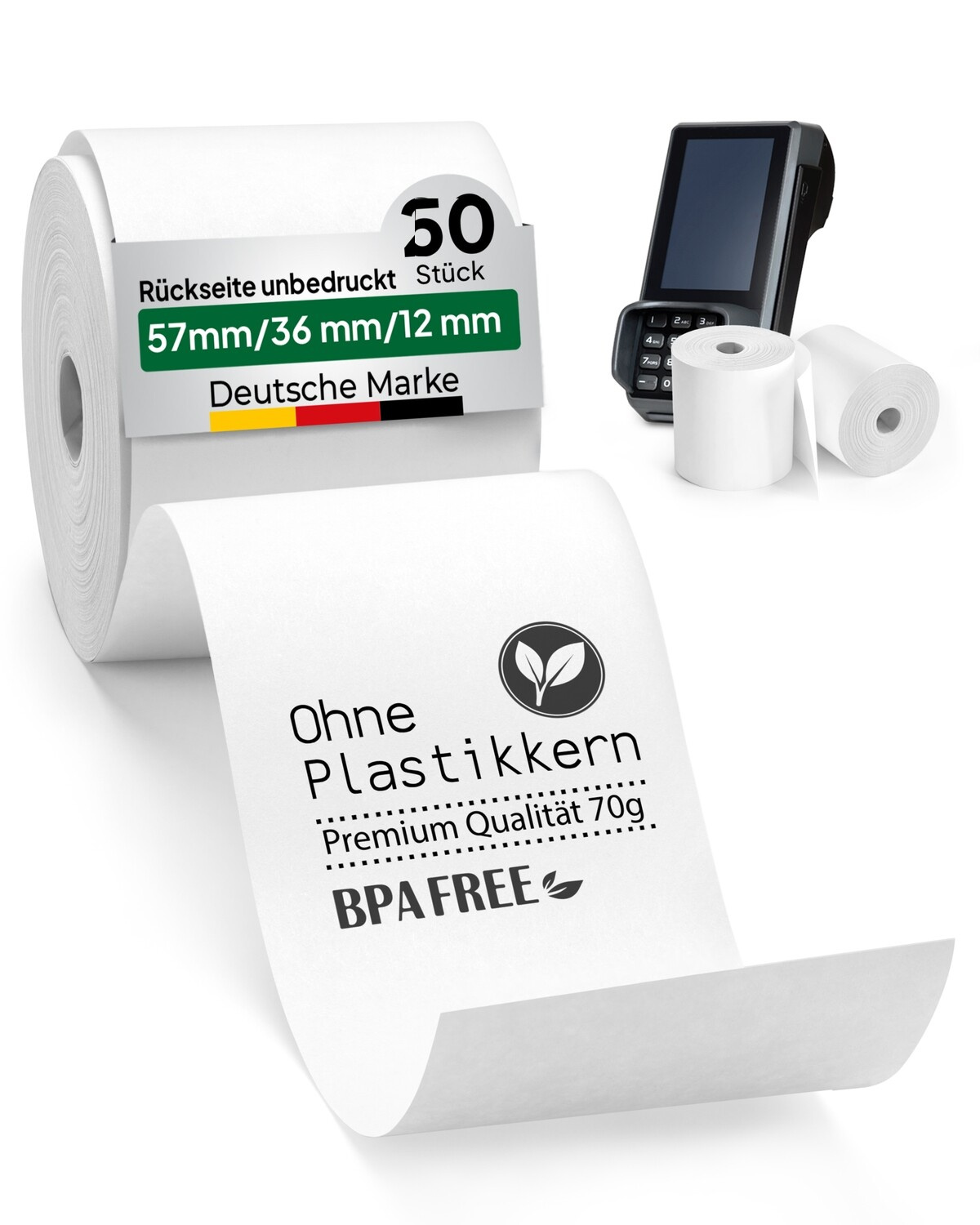 EC-Rollen 57mm x 36mm coreless – blanko (ohne SEPA)