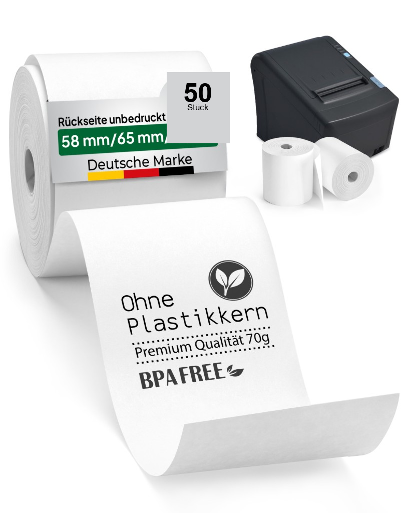 Thermorollen 58mm x 65mm coreless – Metzgerwaagen & Kassen