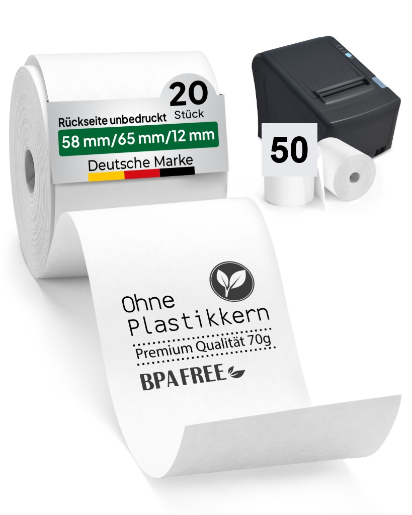 Thermorollen 62mm x 65mm coreless – Waagen & Kassen